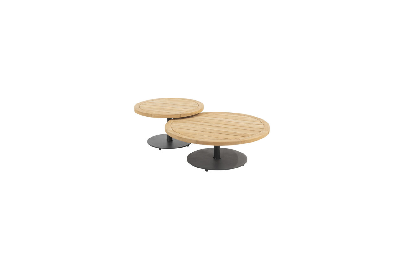 4 Seasons Volta Coffee Table 60x35cm - Aluminium / Teak